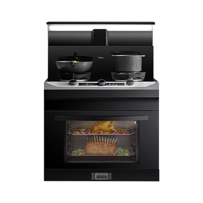 美的（Midea）晴空系列FX90pro 蒸烤一體集成灶 蒸汽洗26/28變頻風(fēng)量 5.2kW燃?xì)庠钐籽b大容量蒸烤箱國家補(bǔ)貼 【年度旗艦爆款】晴空黑色FX90