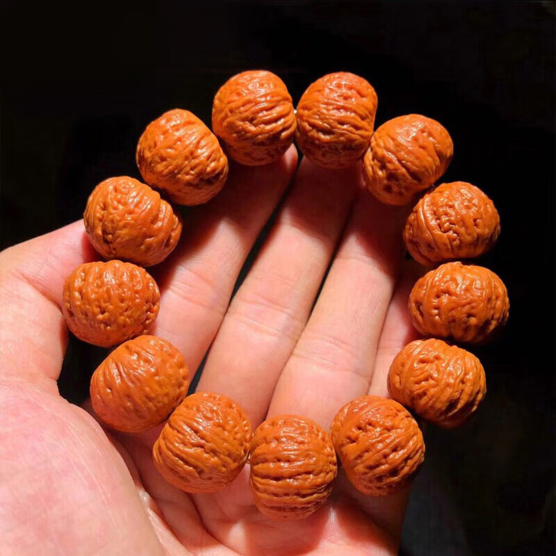 嫁福文玩核桃南疆石小手串金蝉背火焰纹龙鳞纹京八棱男女饰品
