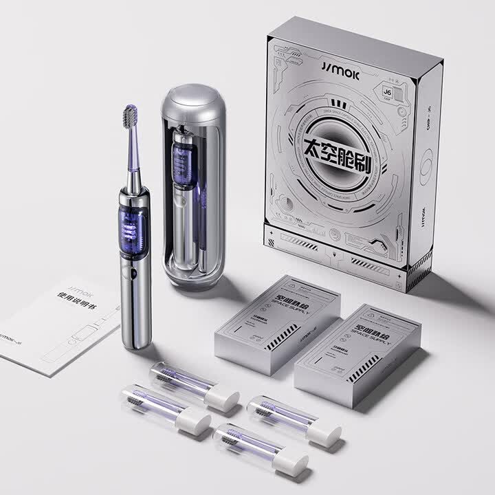 锦美客jimok电动牙刷 成人情侣礼物送男友
软毛礼盒装 杀菌太空船 太空银-礼盒装(享紫外线灭菌太空舱)