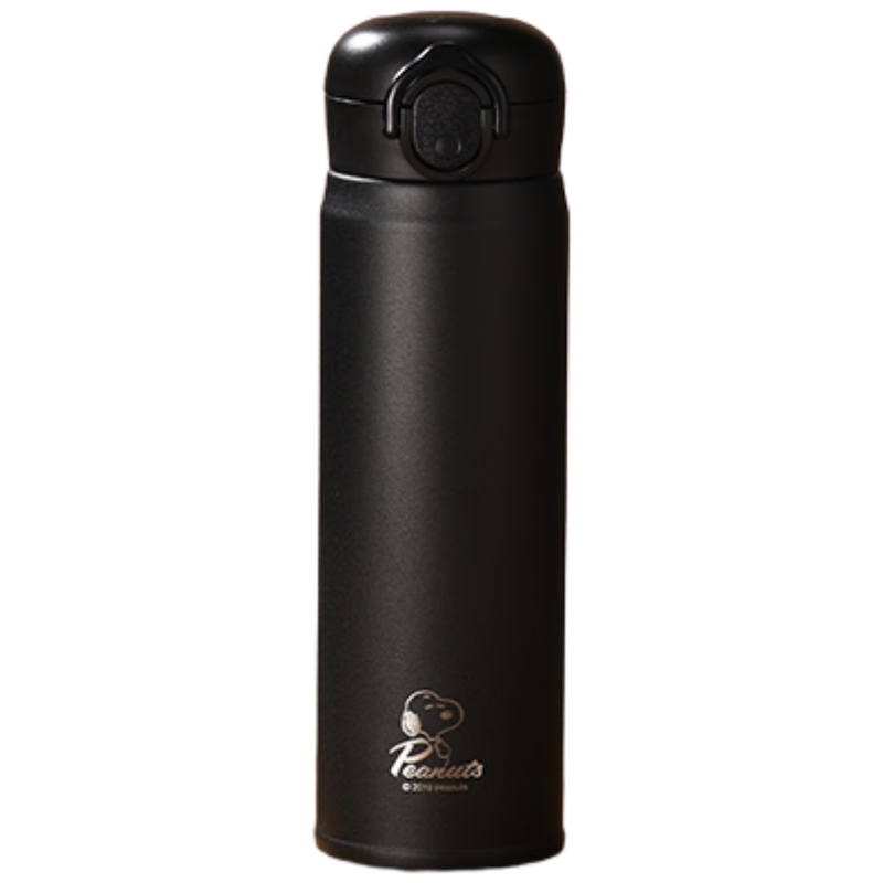 史努比保温杯316L不锈钢大容量车载弹跳盖杯子儿童学生耐摔便携吸管水杯