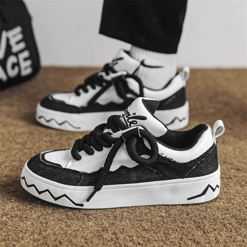 锐图尼情侣鞋子一男一女两双别的春秋网红百搭板鞋男鞋小众潮流运动鞋