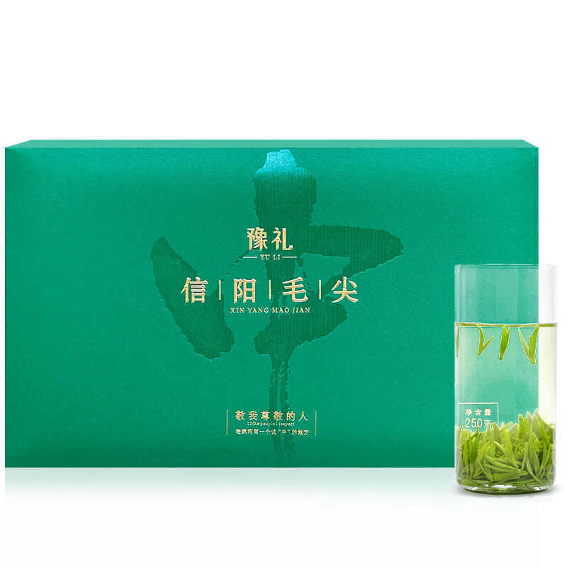 仰天雪绿春节年货礼品新茶信阳毛尖绿茶叶明前特级嫩芽250g高档半斤礼盒