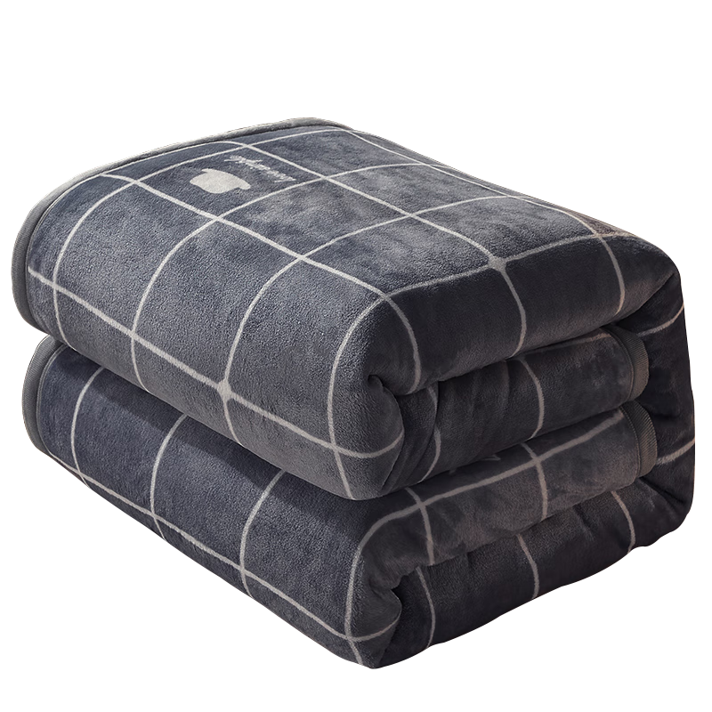 南极 NanJiren 毛毯 加厚云貂绒毯子法兰绒午睡毯空调毯毛巾被珊瑚绒办公室盖毯毛毯被 小胡子 150*200cm100026266079