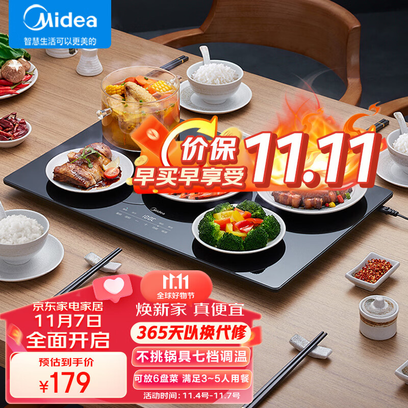 美的（Midea）暖菜板 饭菜保温板热菜板 加热桌垫菜板 不挑餐具七档调温边缘防烫暖奶温炖加热神器MC-BW03W3-011属于什么档次？