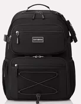 新秀丽(Samsonite)学生书包背包2024新款大容量TU6双肩包大学生背包TU9 TU9黑色