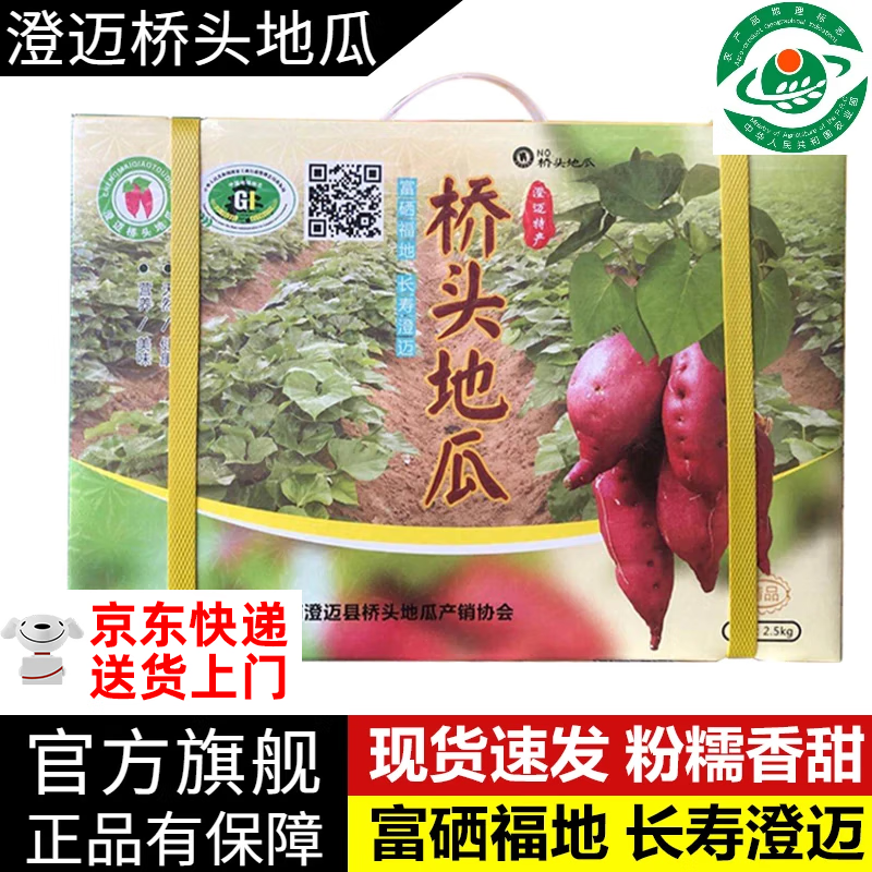 有鲜气海南澄迈馆 正宗桥头地瓜 长寿之乡珍品富硒地瓜沙地红薯源头直邮 官方正版 10斤 中果 单果2-4两