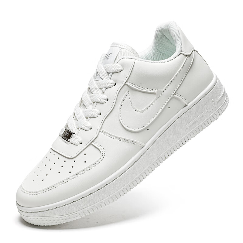 莆田男鞋aj夏季透气白鞋低帮板鞋af1运动休闲空军小白潮鞋一号女 白色