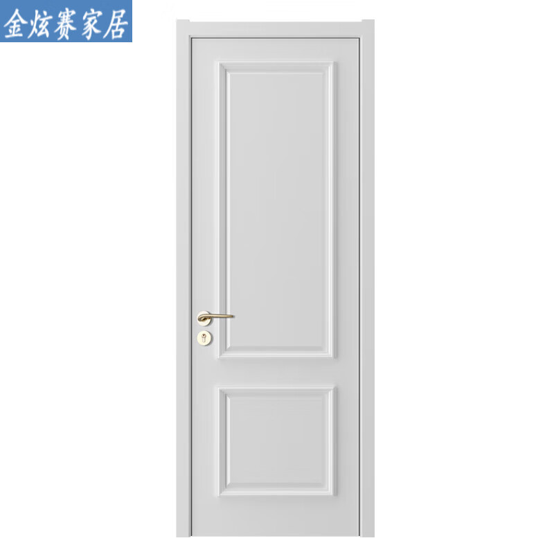 辉客映上新中式简约大气水曲柳实木门卧室门木门室内门实木复合烤漆门厨房 白色