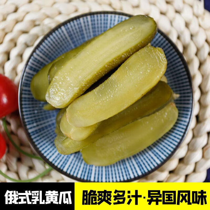 食芳溢馬迭爾集團(tuán)出品 俄式酸乳瓜罐頭 正宗酸黃瓜 下酒小菜 酸甜可口 330g*4瓶