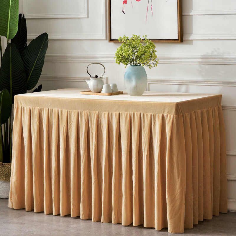 妙普乐相声桌布 定制会议桌布桌裙长方形办公签到桌套活动金丝绒绒布