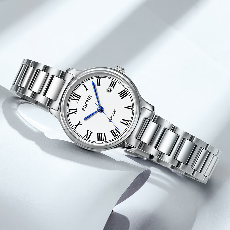 依波（EBOHR）手表女款生日礼物女士石英表国表礼盒时尚经典钢带防水送女友 白盘女表 36631426
