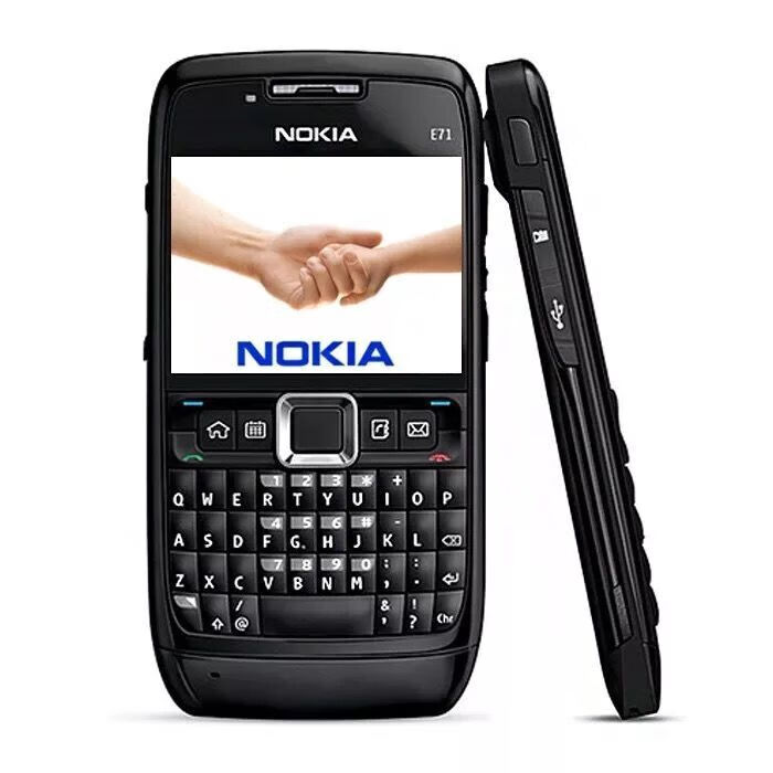 诺基亚（NOKIA）诺基亚诺基亚 E71 全键盘直板按键移动联通3G拍照音乐学生备用老人手机 黑色移动版 套餐一