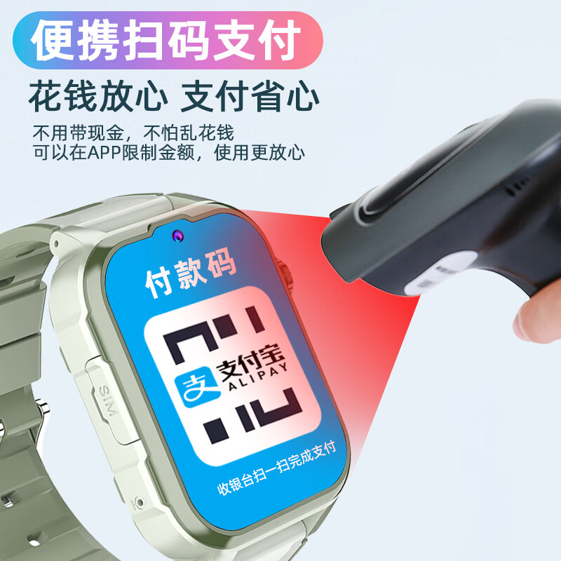 索爱新款智能电话手表儿童小学少年初中通用4G全网通移动电信版多功能防水定位可插卡超长待机无游戏 Y65爱马仕橙【双表带+微聊+长续航+视频通话】