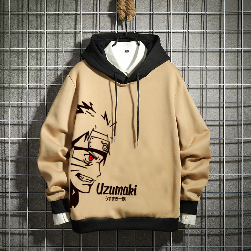 辉烈秋冬季火影鸣人新连帽休闲潮牌卫衣男女情侣个性潮流长袖上衣