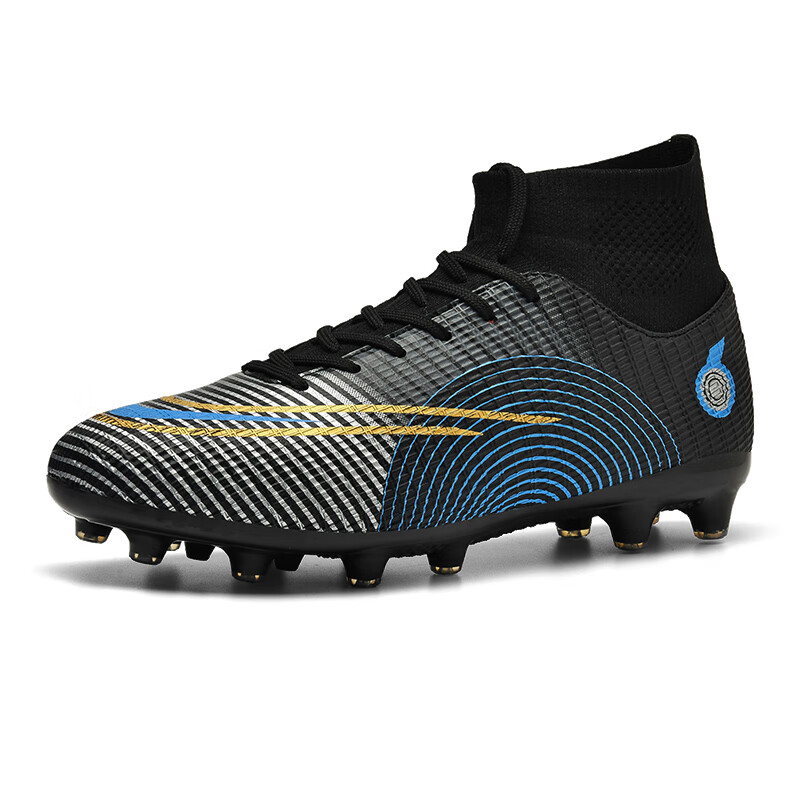 lnml足球鞋猎鹰长 钉新款cr7刺客学生高帮战靴儿童学生碎 钉训练球鞋