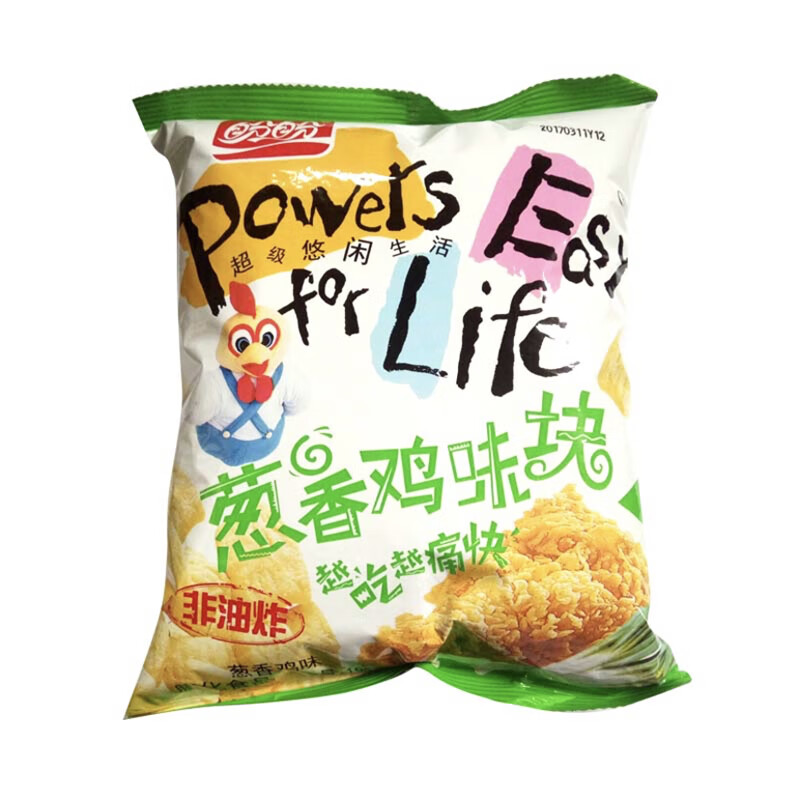 盼盼鸡味块卷酥105g大包零食办公室零食下午茶膨化休闲零食鸡味块 葱