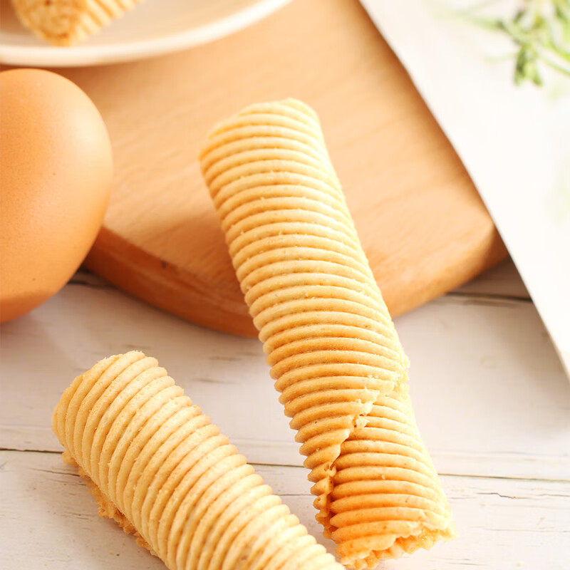 味滋源手工鸡蛋酥老式鸡蛋卷早餐饼干办公室零食休闲食品 【2箱芝麻味+2箱奶香味】共 800g