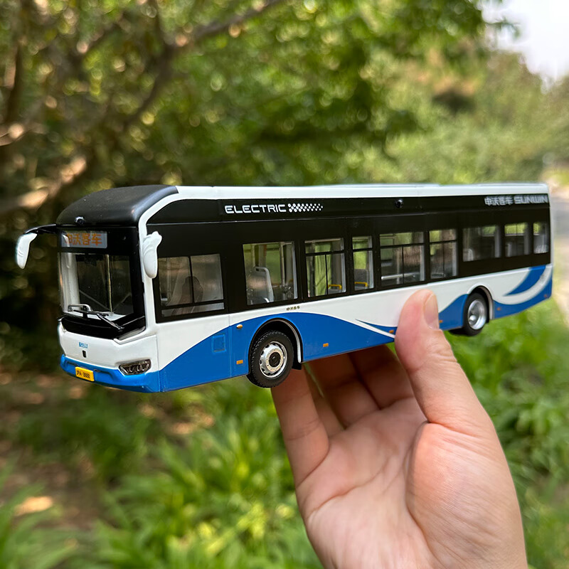 跃纪生上海浦东申沃复古公交模型 1:50 申沃客车巴士公交模型 收藏