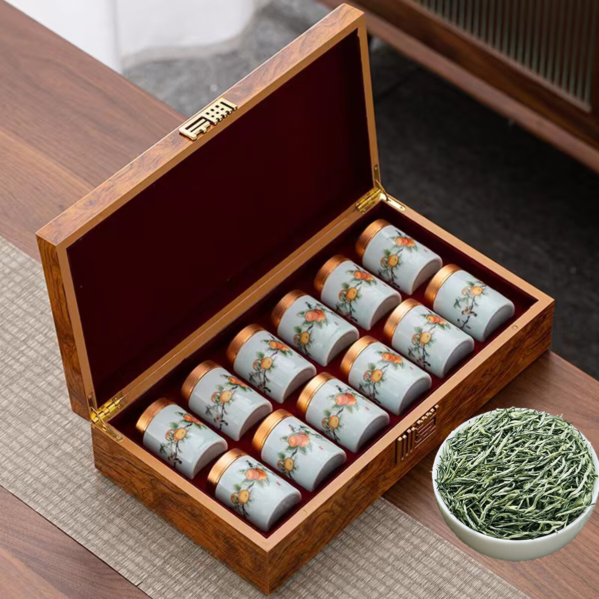 茶叶信阳绿茶明前特级嫩芽礼品送礼佳品送长辈礼物 毛尖茶 柿柿如意