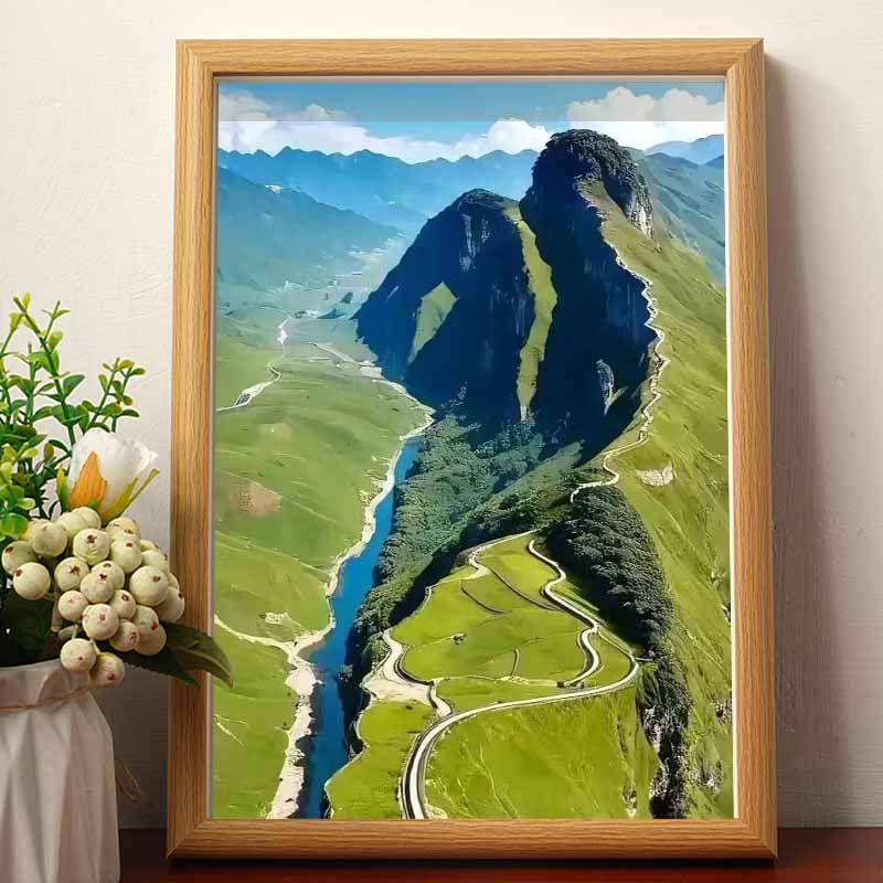 流彗鸡你太美山水画白云搞笑青山流水油画爱坤装饰画