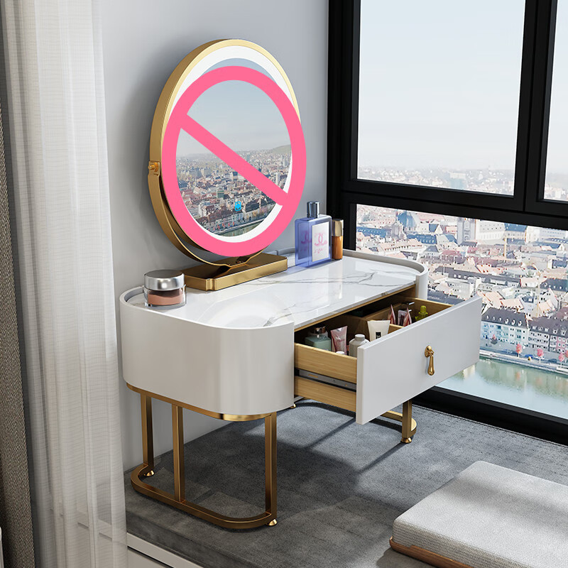 睿思峻博飘窗梳妆台卧室现代简约小型化妆桌飘窗梳妆台现代简约轻奢