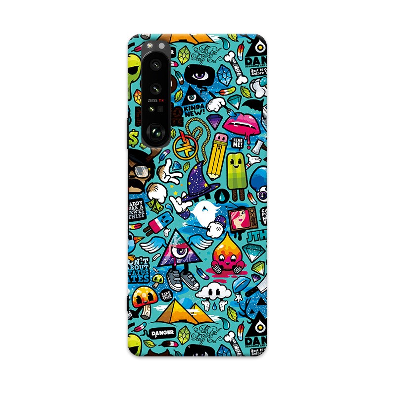 1 iv手机壳x1iii手机套磨砂硬壳mark3保护套潮牌2代 涂鸦 xperia 5