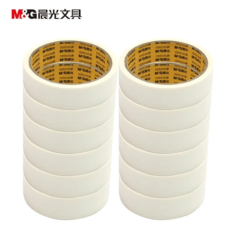 晨光(M&G)美纹纸胶带 装修遮蔽纸胶带 不易留痕纸贴膜纸 AJD97356(24mm*15y 9卷)
