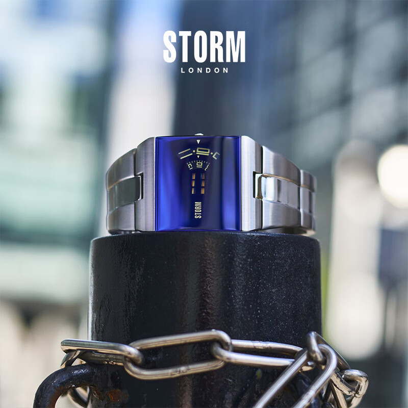 STORM英伦风暴NEW REMI SQ系列方表镭射镜面旋转表盘手表男士石英表 47430/LB【顺丰当日发】