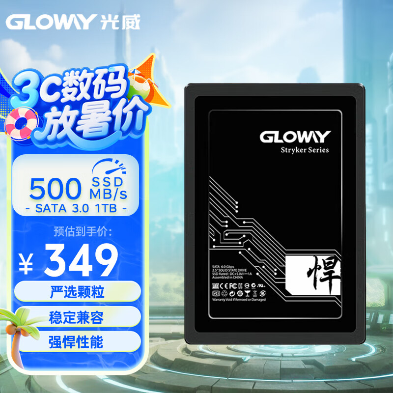 光威（Gloway）1TB SSD固态硬盘 SATA3.0接口 悍将系列 黑神话装机升级