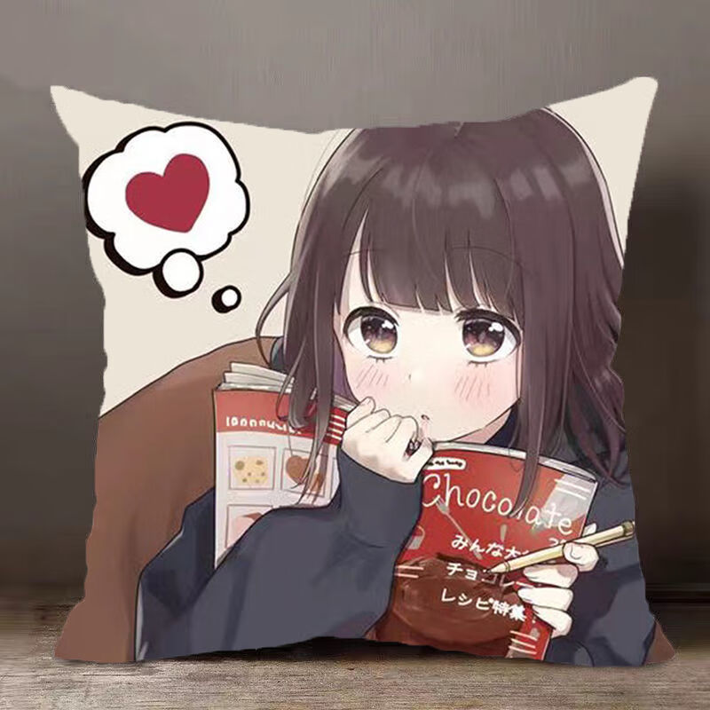 周边枕套二次元周边卧室沙发靠垫办公室午睡靠枕 七濑胡桃-1 35*35