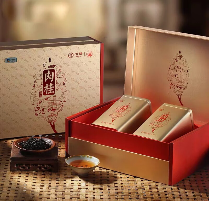 海堤中粮中茶海堤茶叶乌龙茶肉桂礼盒at676岩骨花香轻火型200g 200g盒