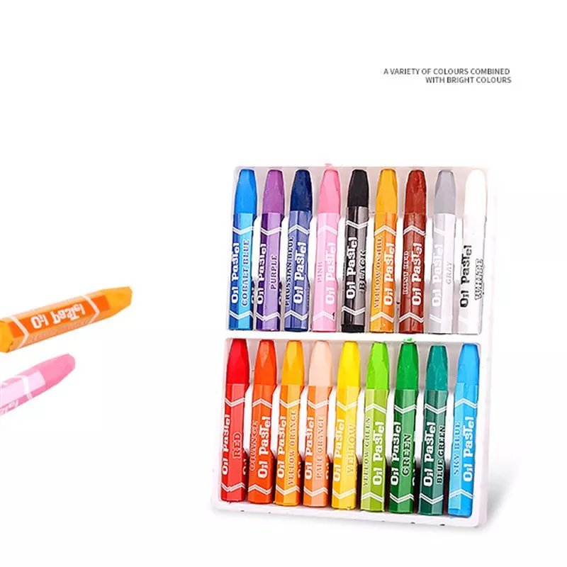 儿童油画棒安全12色24色36色画画笔幼儿园小学生可水洗蜡笔 18色油画棒(单盒)