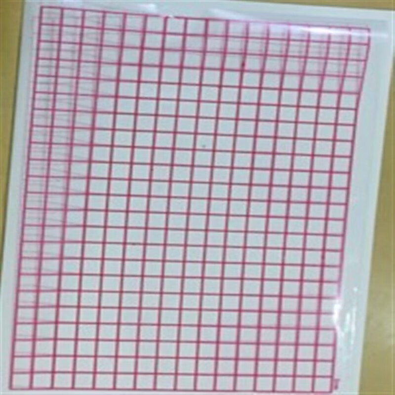 上海教材沪教版三年级数学课本塑料表格3上下红色透明方格纸