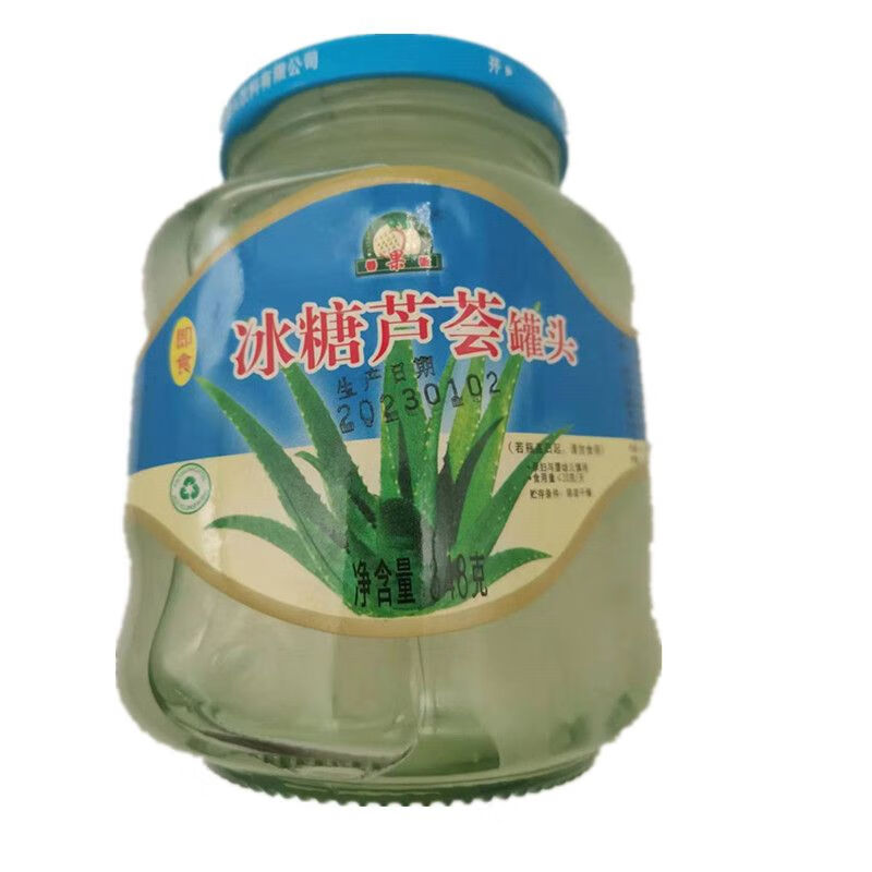 冰糖芦荟罐头348克香果树鲜芦荟丁果肉颗粒水果捞奶茶店即食 2瓶*348克尝鲜