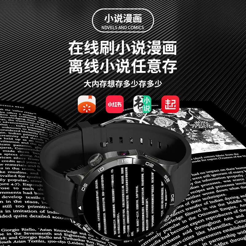 莱思帝电话手表初高中学生可用插电话卡WiFi任意下载APP高清摄像头拍照视频通话离线听歌支付远程禁用 黑色 APP任意下载-高清视频通话
