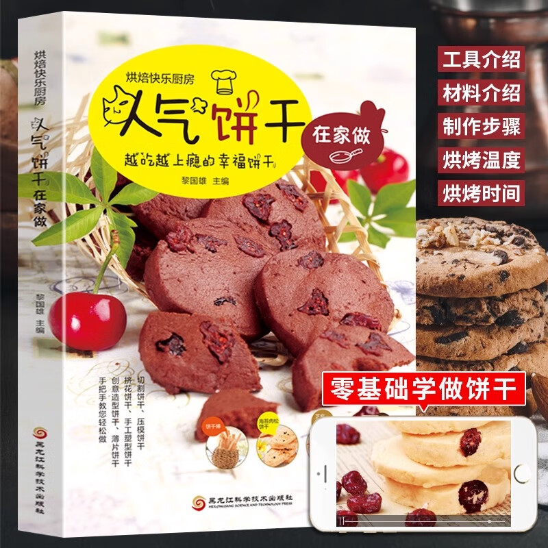 自制手工饼干教程书   零基础学烘焙家用烤箱食谱学做饼干曲奇烘焙