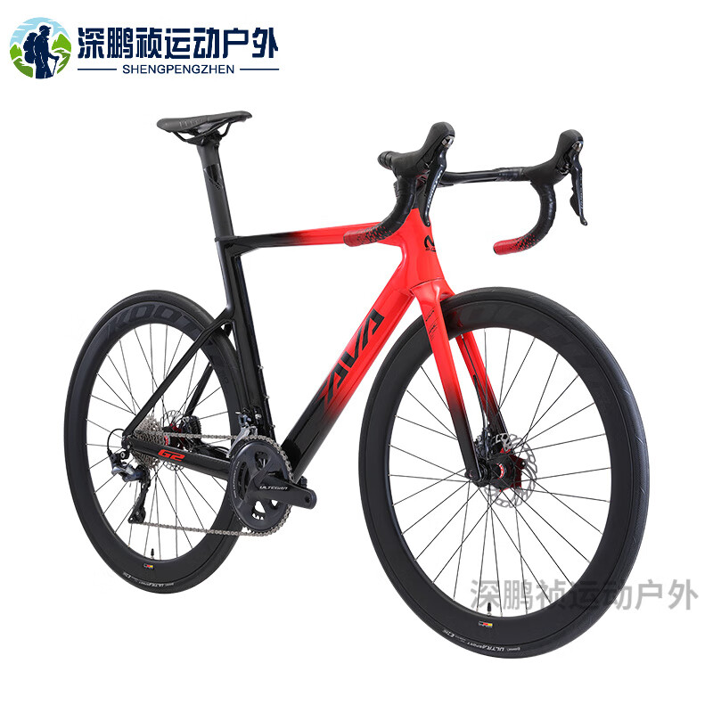 创京懿选【闪电发货】   sava公路自行车全隐藏内走线碳纤维22速碟 粹