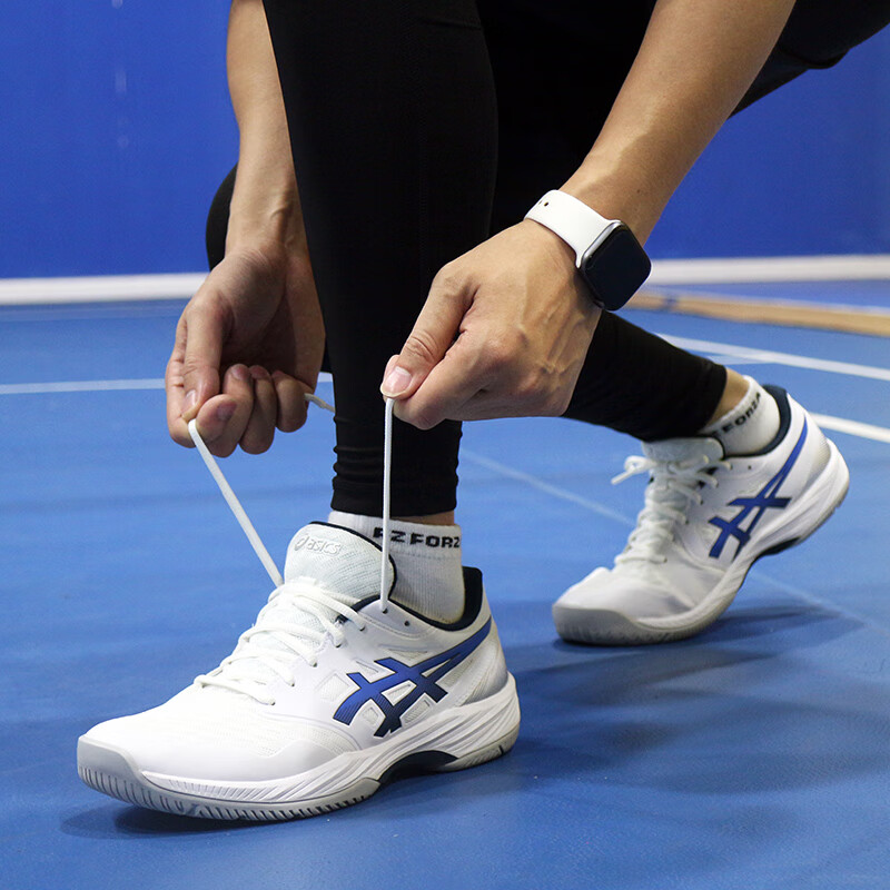 亚瑟士（ASICS）新款ASICS专业排球鞋 男女羽排综合款球鞋 气排球鞋 减震超轻透气 1071A088-101白蓝（男款） 42.5(270MM)偏瘦建议拍大一码