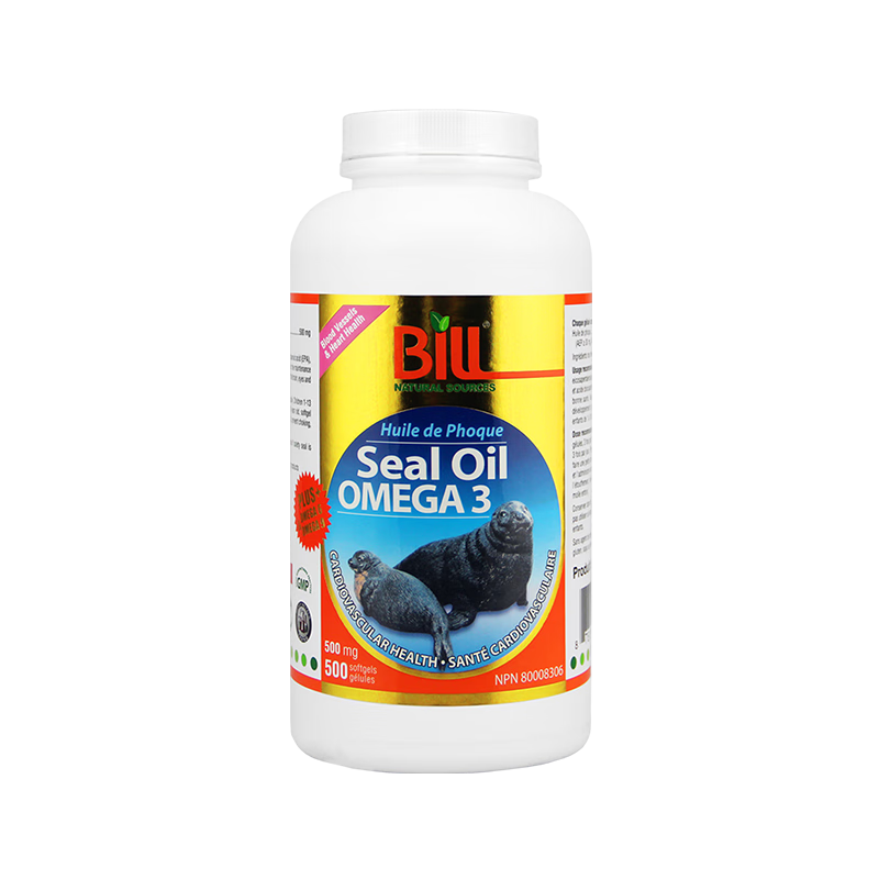 康加美 加美科研製藥北極格陵蘭海豹油膠囊 Omega-3凈化心腦血管 降脂調(diào)節(jié)三高防堵塞 加拿大海豹油高純軟膠囊500粒