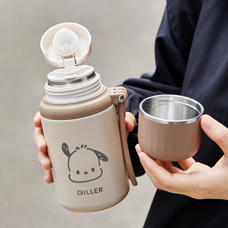 cica 保温杯男女士高颜值食品316不锈钢级大容量水杯学生泡茶带盖杯子