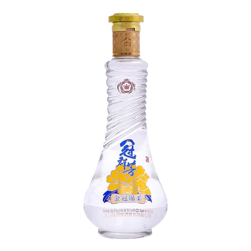 花冠集团 冠群芳 金冠绵柔36.9度480ml 品鉴酒 36.9度 480ml 1瓶