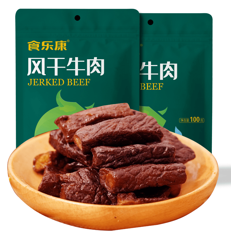 食乐康【食乐康】内蒙古风干牛肉洁净配料追剧解馋零食，即食方便草原特 【超值装】100g*5袋原味