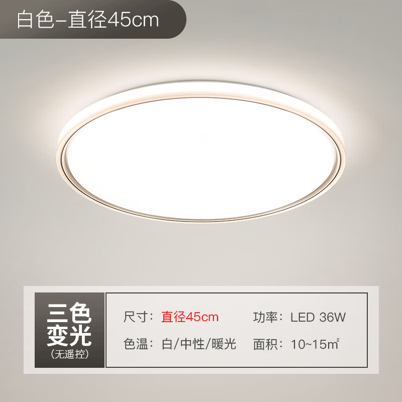 小米 (mi) led吸顶灯客厅灯卧室灯餐厅阳台过道现代简约灯具 白色450