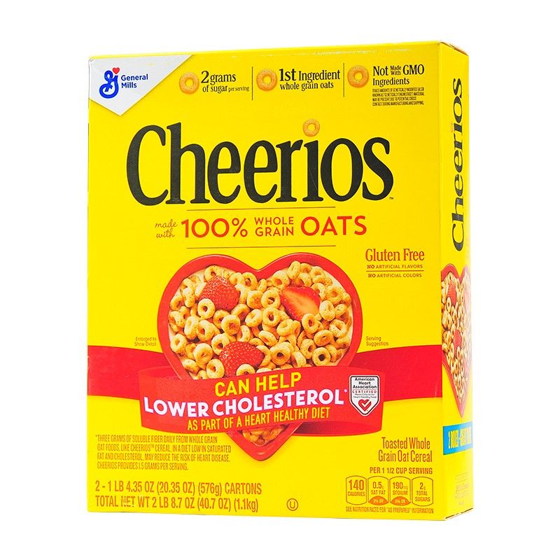 智宙美国早餐圈圈进口通用磨坊蜂蜜麦圈即食冲泡老式谷物早餐 原味