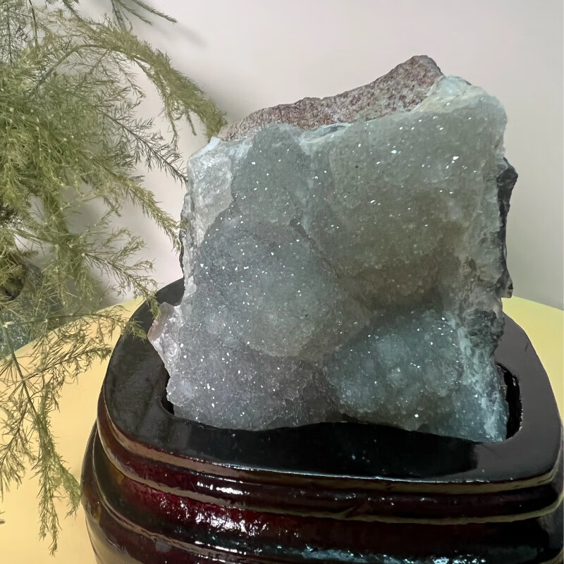 冰珂（BINGKO）巴西天然异像水晶晶簇小标本矿石奇石实物图多款可选0.母亲节礼物 天蓝色