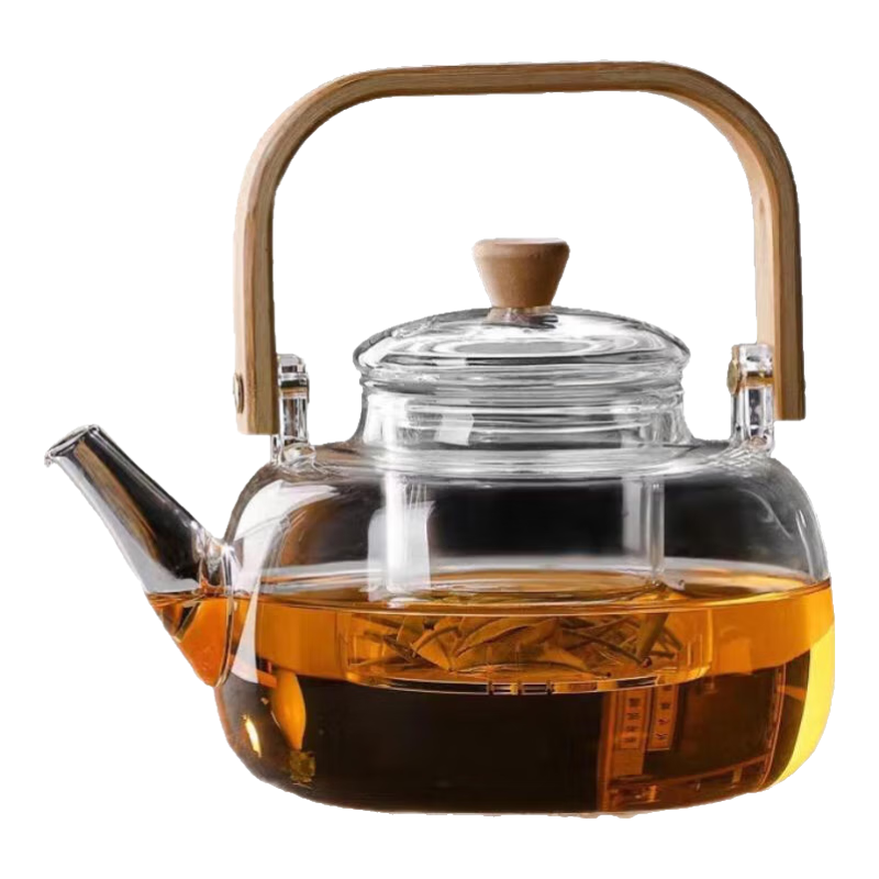 煮茶壺提梁壺可電陶爐煮水泡茶壺 竹把提梁壺 1000ml