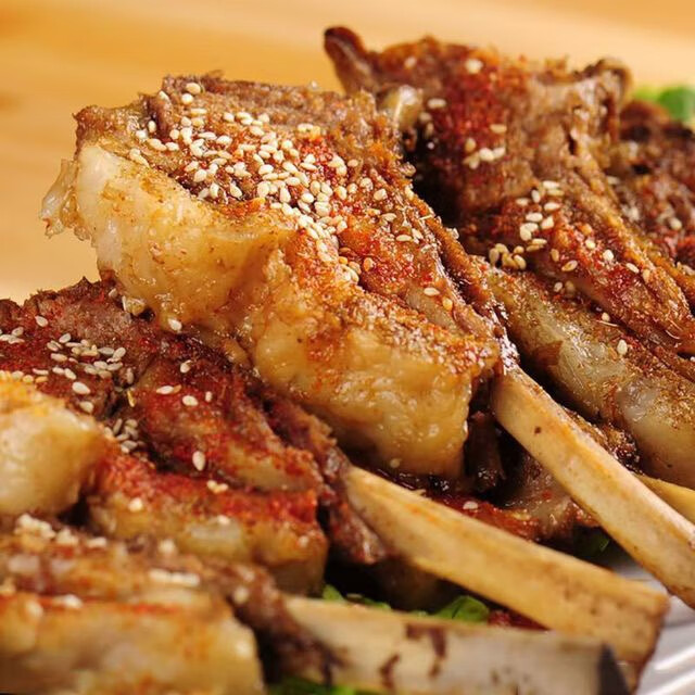 法式羊排战斧羊排羊排羊肋排新鲜烧烤烤肉 战斧 羊排*500g