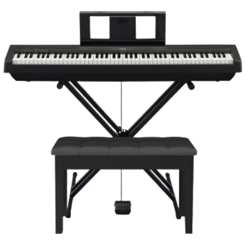 雅馬哈（YAMAHA）P45 電鋼琴 88鍵重錘鍵盤(pán) 數碼電子鋼琴全套配件+X型支架