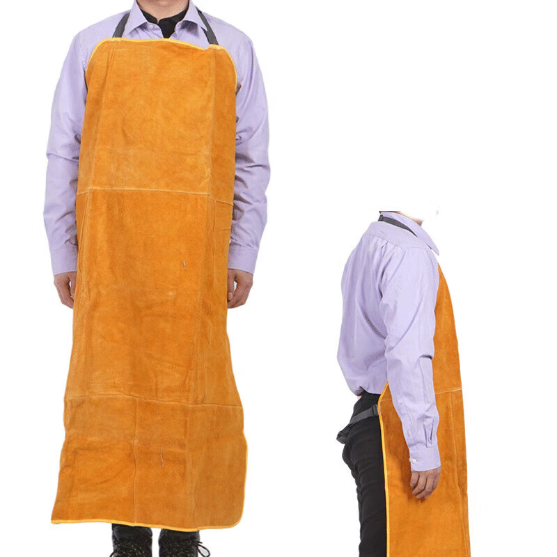润华年加长电焊围裙牛皮电焊服防火花连体电气焊接围裙工人工作服防