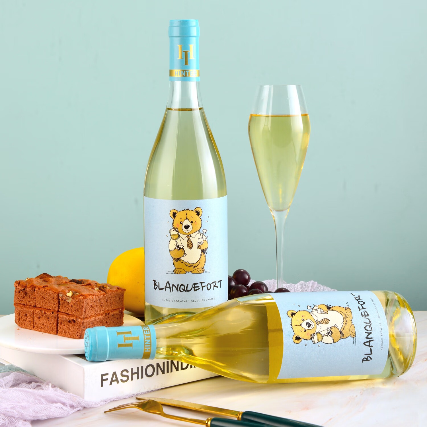 BLANQUEFORT欧比熊晚收白葡萄酒10度甜型白葡萄酒 750ml*2瓶